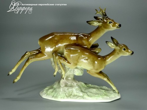 Купить фарфоровые статуэтки Hutschenreuther, Бегущие косули, Германия